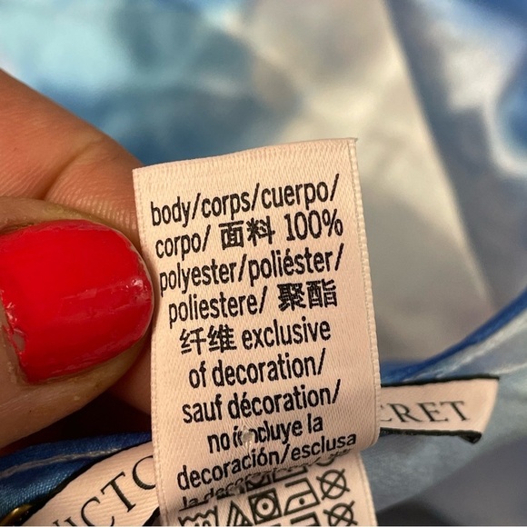 NWT VICTORIA’S SECRET Rainbow Sky Satin 2-pc Short Pajama Set top XL shorts L - Picture 7 of 14